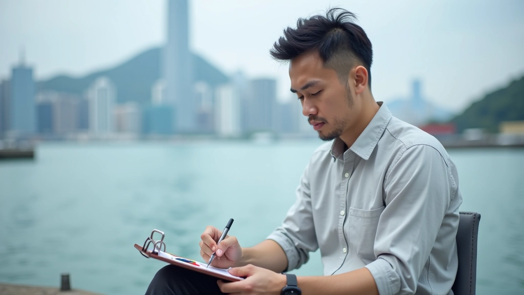 Urban sketch artist drawing harbour waterfront scenery with pen and watercolor at outdoor plein-air session