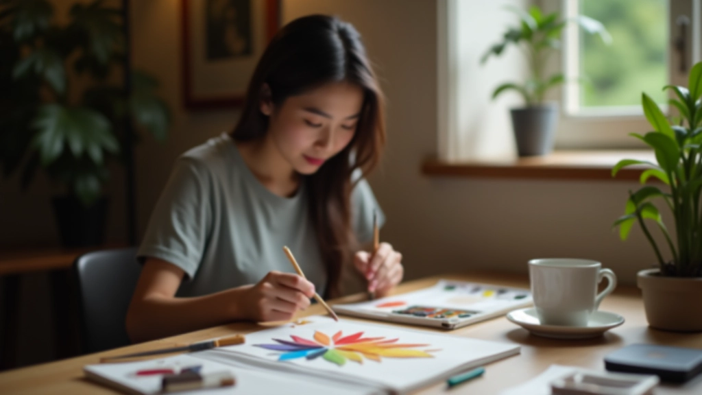 Creative stress relief workshop participant